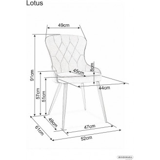 Krzes O Welurowe Pikowane Lotus Velvet Szare Signal