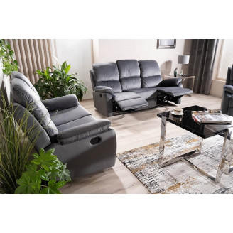 Sofa welurowa rozkładana Spencer II Velvet 136cm szara Signal