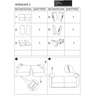 Sofa welurowa rozkładana Spencer II Velvet 136cm szara Signal