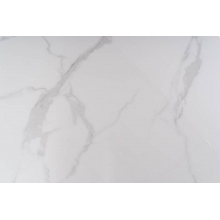 Stół okrągły ceramiczny Talia 120cm biały marmur/czarny mat Signal