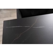 Stół rozkładany nowoczesny Westin Ceramic 160x90cm czarny marmur/czarny Signal