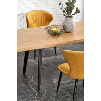 Stół rozkładany loft Dickson II 150x90cm dąb naturalny/czarny Halmar
