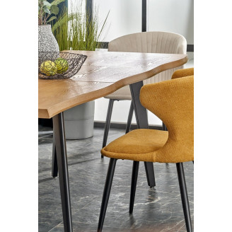 Stół rozkładany loft Dickson II 150x90cm dąb naturalny/czarny Halmar