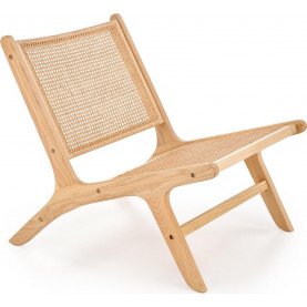 Fotel rattanowy boho Foden naturalny Halmar