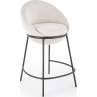 Krzesło barowe tapicerowane H118 65cm beżowy/czarny Halmar
