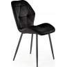 Krzesło welurowe pikowane K453 czarne Halmar