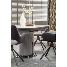 Krzesło tapicerowane obrotowe K494 szary/czarny Halmar