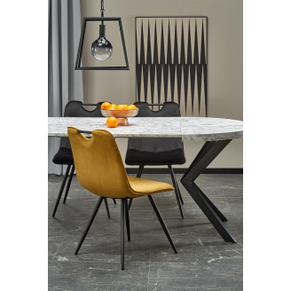 Krzesło welurowe K521 Velvet musztardowe Halmar