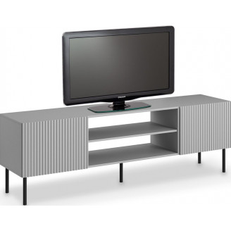 Szafka rtv ryflowana na nóżkach Asensio 180x42cm szara Halmar