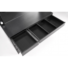 Toaletka z szufladami i lustrem Hollywood XL 120x55cm czarna Halmar
