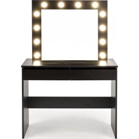 Toaletka z szufladami i lustrem LED Halmar | Czarna 94x43cm 2