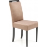 Krzesło welurowe z drewnianymi nogami Clarion II czarny/beżowy Halmar