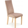 Krzesło welurowe na drewnianych nogach Diego dąb miodowy/beżowy Halmar