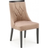 Krzesło welurowe na drewnianych nogach Royal beżowy/czarny Halmar