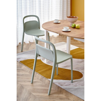 Stół okrągły rozkładany Ringo 102cm dąb craft/biały Halmar