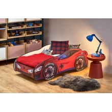 Łóżko dla chłopca z materacem Spidercar 70x140cm Halmar