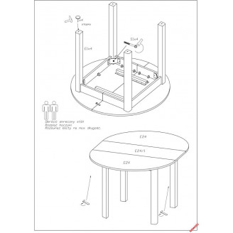 Stół rozkładany Ringo dąb craft | Halmar - Okrągły, 102cm