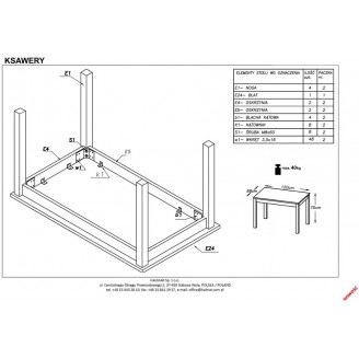 Stół Ksawery Halmar | Dąb Craft 120x68cm | Skandynawski Design