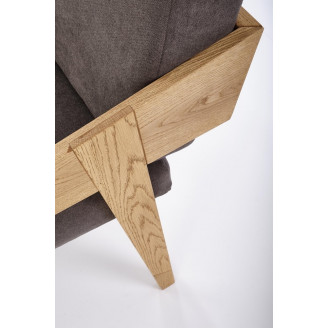 Fotel tapicerowany Freedom Halmar | Dąb naturalny/Popiel | Sklep meblowy