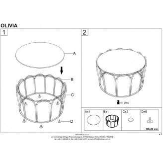 Stolik szklany Olivia | Halmar | Elegancki design