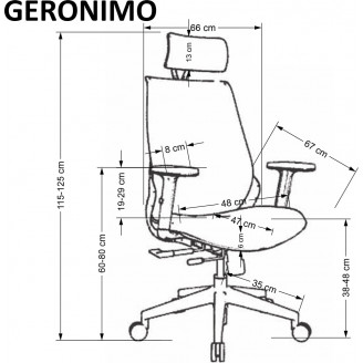 Fotel biurowy Geronimo Halmar - Regulacja i komfort | Sklep