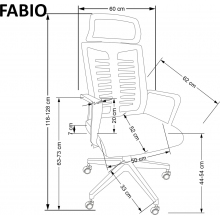 Fotel biurowy Fabio czarny Halmar | Ergonomia i komfort
