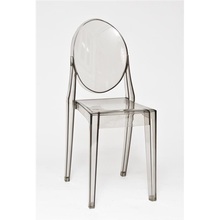 Designerskie Krzesło z tworzywa Viki szare przezroczyste D2.Design do kuchni, kawiarni i restauracji.