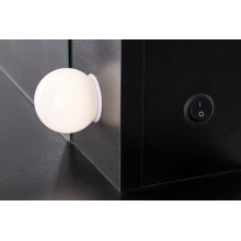 Toaletka z szufladami i lustrem LED Halmar | Czarna 94x43cm