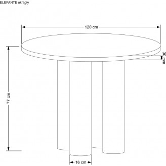 Stół okrągły Elefante 120cm dąb Halmar - Elegancki design