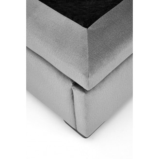 Łóżko welurowe 160x200 szare Halmar z pojemnikiem | Komfort i styl