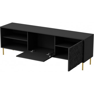 Szafka RTV Bullet Halmar 180x41 Czarno-Złota | Sklep Meble