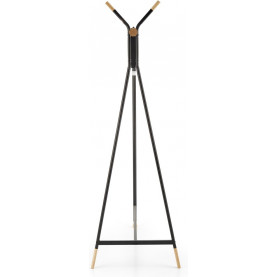 Wieszak stojący Halmar WU-32 | Czarny/Drewno | Skandynawski Design 2