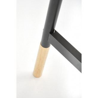 Wieszak stojący Halmar WU-32 | Czarny/Drewno | Skandynawski Design