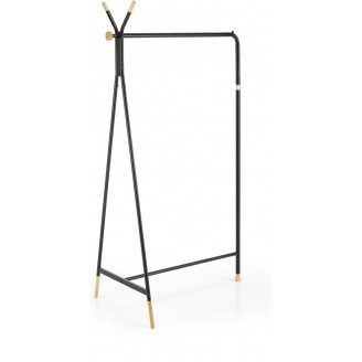 Wieszak stojący Halmar WU-32 | Czarny/Drewno | Skandynawski Design