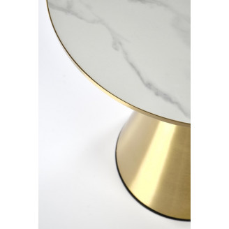 Stolik Tribeca Halmar | Biały marmur, złoty | 50cm