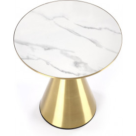 Stolik Tribeca Halmar | Biały marmur, złoty | 50cm 2