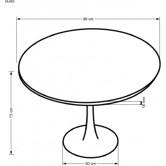Stół Okrągły Olmo 90cm Halmar - Elegancki Design | Sklep