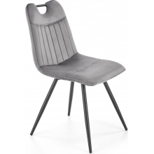 Krzesło welurowe K521 Velvet szare Halmar