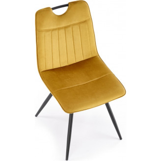 Krzesło welurowe K521 Velvet musztardowe Halmar