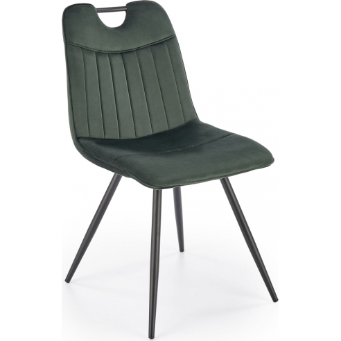Krzesło welurowe K521 Velvet ciemnozielone Halmar