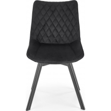 Krzesło welurowe z pikowanym oparciem K520 czarne Halmar