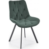 Krzesło welurowe pikowane K519 zielone Halmar