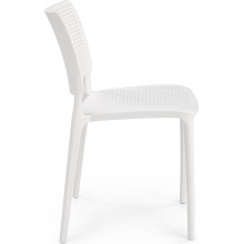 Krzesło ażurowe z tworzywa K514 białe Halmar