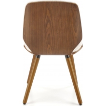 Krzesło drewniane tapicerowane K511 kremowy/orzechowy Halmar