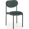 Krzesło welurowe z okrągłym siedziskiem K509 ciemnozielone Halmar