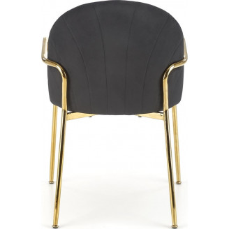 Krzesło muszelka beż/czarny Halmar K500 - Elegancki design