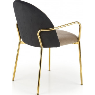 Krzesło muszelka beż/czarny Halmar K500 - Elegancki design