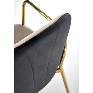 Krzesło muszelka beż/czarny Halmar K500 - Elegancki design