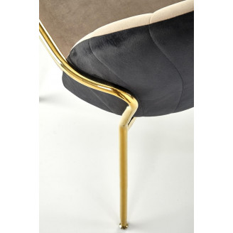 Krzesło muszelka beż/czarny Halmar K500 - Elegancki design