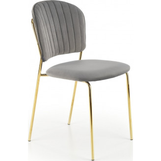 Krzesło welurowe szare Halmar K499 - Komfort i elegancja